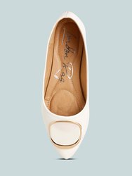 Karder Brooch Detail Ballet Flats