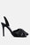 Kiki Bow Embellished Slingback Sandals - Black