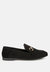 Kingsley Horsebit Embellished Loafers - Black