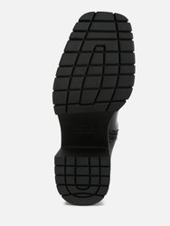 Kokum Faux Leather Platform Ankle Boots