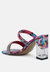 Krypton Marble Print Clear Block Heel Sandals