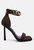 Last Sip Micro Suede High Heel Sandals - Brown