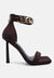 Last Sip Micro Suede High Heel Sandals - Brown