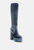 Lazuli High Block Heel Velvet Boot