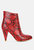 Lemon Tart Heeled Ankle Boots - Red