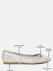 Lettie Sequin Embellished Ballet Flats