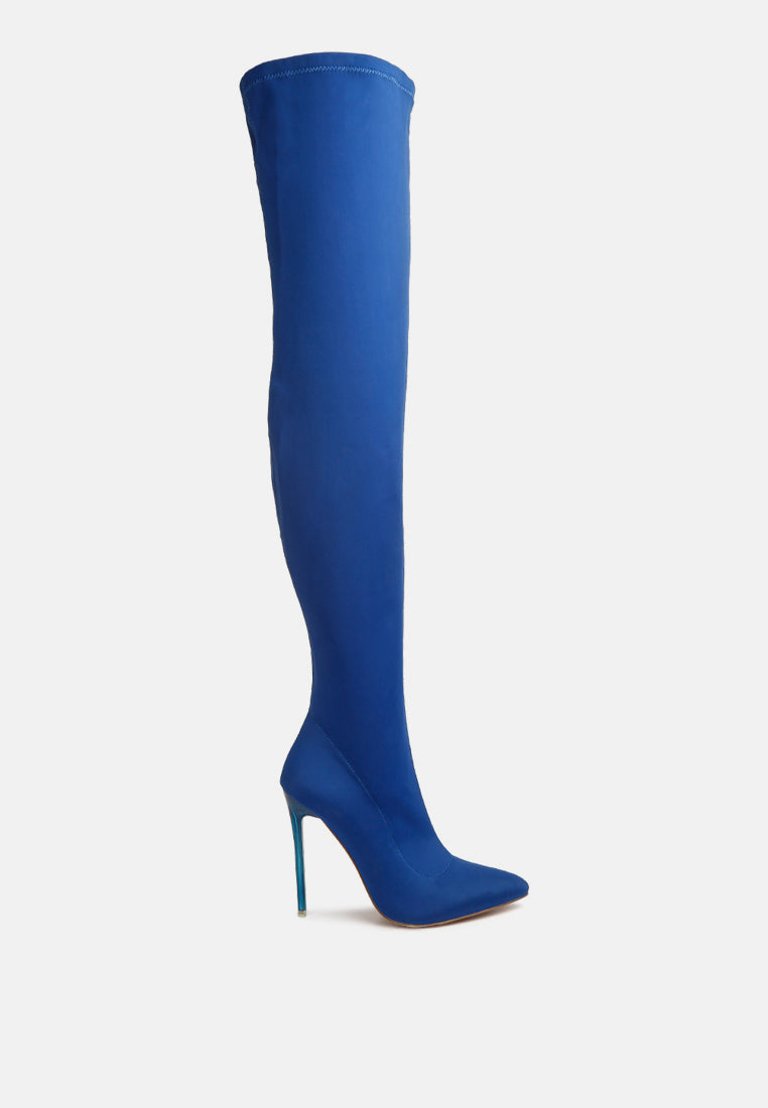Lolling Long High Heel Boots - Blue