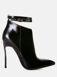 Love Potion Pointed Toe High Heeled Boots - Black