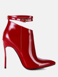 Love Potion Pointed Toe High Heeled Boots - Burgundy