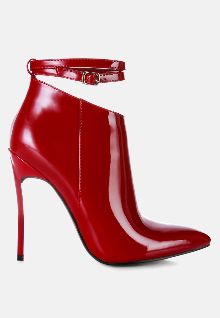 Love Potion Pointed Toe High Heeled Boots - Burgundy