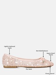 Lysander Sequin Embellished Sheer Ballet Flats