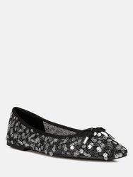 Lysander Sequin Embellished Sheer Ballet Flats