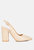 Macha Croctexture Sling Back Heels - Beige