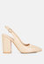 Macha Croctexture Sling Back Heels - Beige