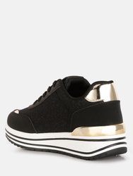 Mailys Metallic Panel Platform Sneakers