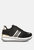 Mailys Metallic Panel Platform Sneakers - Black