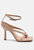 Marcia Ankle Strap Mid Heel Sandals - Nude