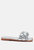 Marcue Patent PU Quilted Slides In Woven Straps - Silver