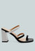 Marve Color Block Heeled Sandals - White