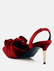 Mayfair Velvet High Heel Mule Sandals