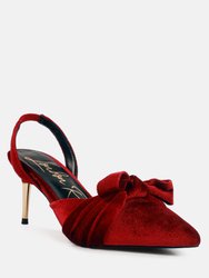 Mayfair Velvet High Heel Mule Sandals