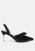 Mayfair Velvet High Heel Mule Sandals - Black