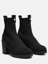 Medusa Knitted Block Heel Ankle Boots