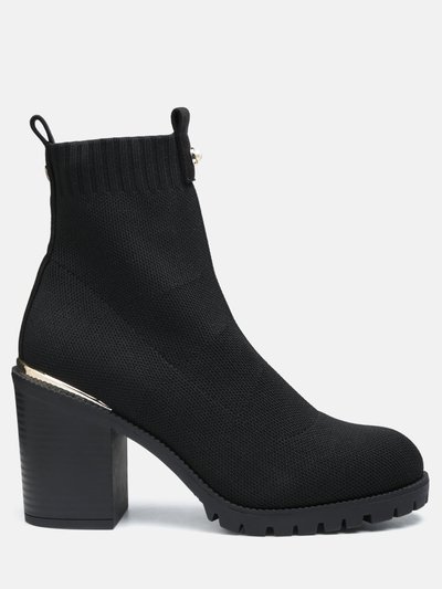 London Rag Medusa Knitted Block Heel Ankle Boots product