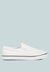 Merlin Canvas Slip On Sneakers - White