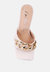 Mermaid Quilted Metallic Chain Embellished Sandals