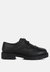 Milou Lug Sole Derby Shoes - Black