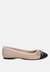 Minato Two Tone Ballet Flats - Nude