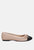 Minato Two Tone Ballet Flats - Nude