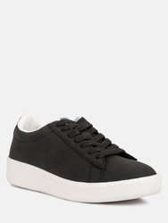 Minky Lace Up Casual Sneakers