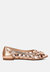 Moira Woven Peep Toe Flats - Rose Gold