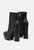 Moleski Textured Block Heeled Boots
