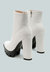 Moleski Textured Block Heeled Boots