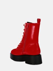 Molsh Faux Leather Ankle Biker Boots