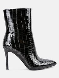 Momoa High Heel Ankle Boots - Black