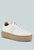 Monigue Faux Leather Cross Stitch Detail Sneakers