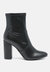 Moonstone Block Heeled Boots - Black