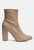 Moonstone Block Heeled Boots - Taupe