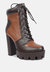 Moos Block Heel Lace Up Boots