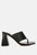 Muse Me Triangular Block Heel Thong Sandals - Black