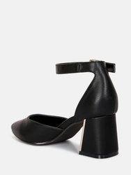 Myla Faux Leather Metallic Sling Heeled Sandals