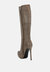 Nebula Rhinestone Embellished Stiletto Calf Boots