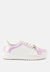 Nemo Contrasting Metallic Faux Leather Sneakers - Pink