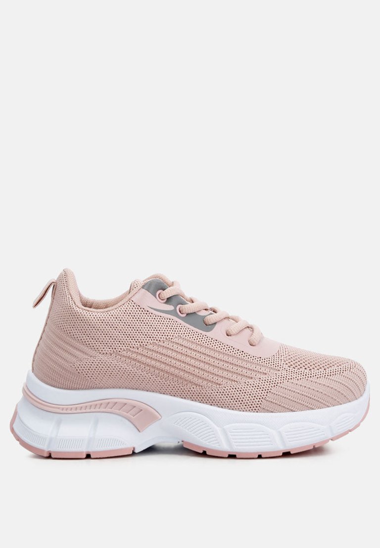 Neolyne Lug Sole Athletic Sneakers - Pink