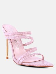 New Affair Croc Strappy High Heel Sandals