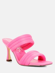 New Crush Quilted Spool Heel Sandals